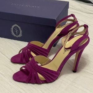 Sarah Flint Stella Plisse Suede Heel 9.5 NIB